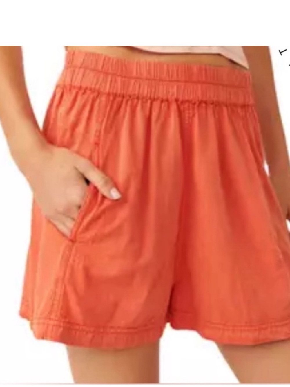 Free People Orange Shorts